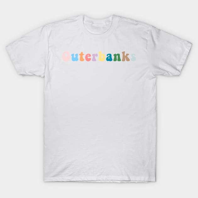 Outerbanks colourful typography T-Shirt by digitalsbyannnn